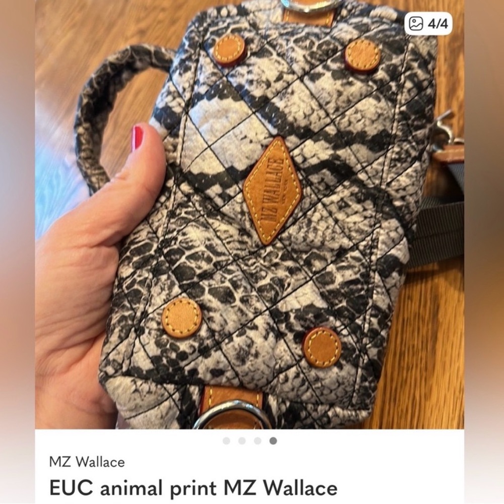 MZ Wallace Snake Print Women small Sutton  Crossbody Bag - Picture 6 of 10